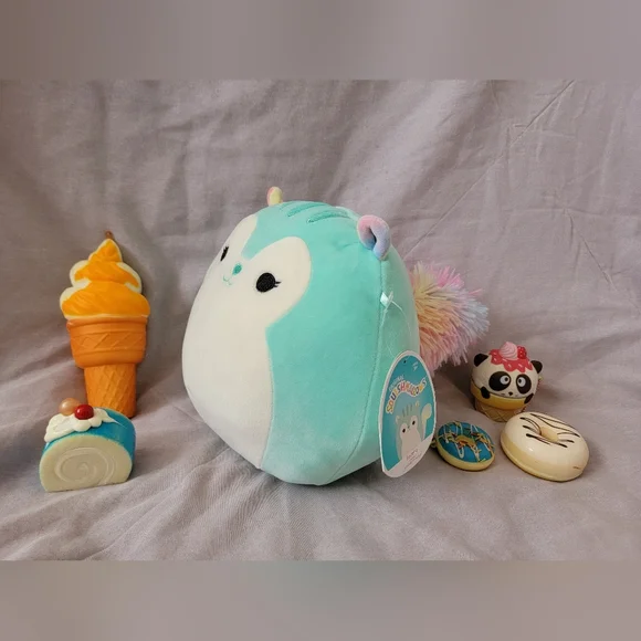 Mint Green and White Squishmallow Plush - Picture 2 of 3